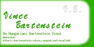 vince bartenstein business card